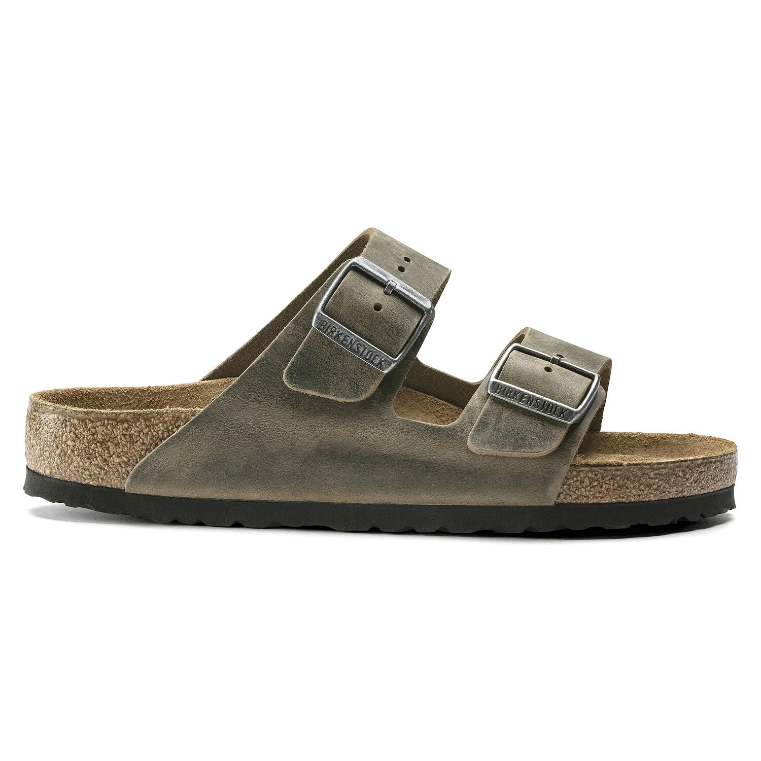 Birkenstock Arizona Soft Footbed Faded Khaki Oiled Nubuck Leather- Regular/Wide - Image 2
