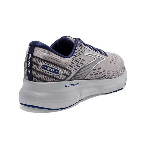 BROOKS Men's Glycerin 20 Running Shoe - Alloy/Grey/Blue Depths - Regular (D) - Image 4