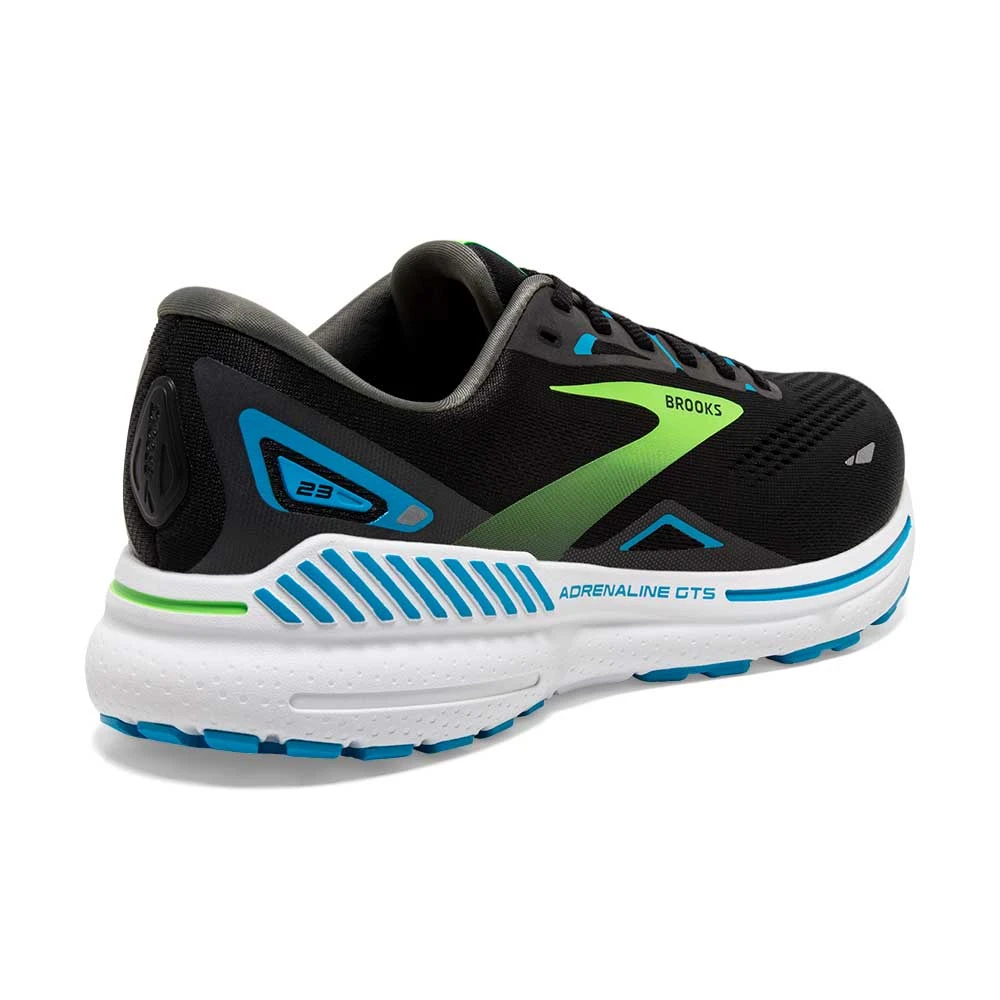 BROOKS Men's Adrenaline GTS 23 Running Shoe - Black/Hawaiian Ocean/Green- Regular (D) - Image 5