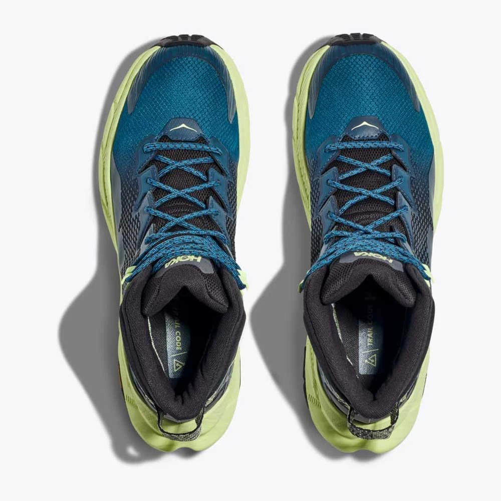 Hoka Men's Trail Code GTX Hiking Boot- Blue Graphite/Blue Coral - Image 4