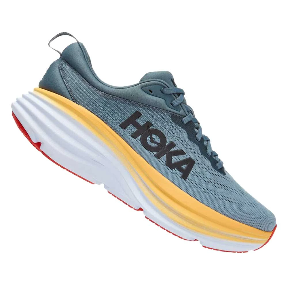 Hoka Men's Bondi 8 Running Shoe- Goblin Blue/Mountain Spring- Extra Wide (4E) - Image 2