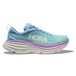 Hoka Women's Bondi 8 Running Shoe - Airy Blue/Sunlit Ocean - Wide (D)