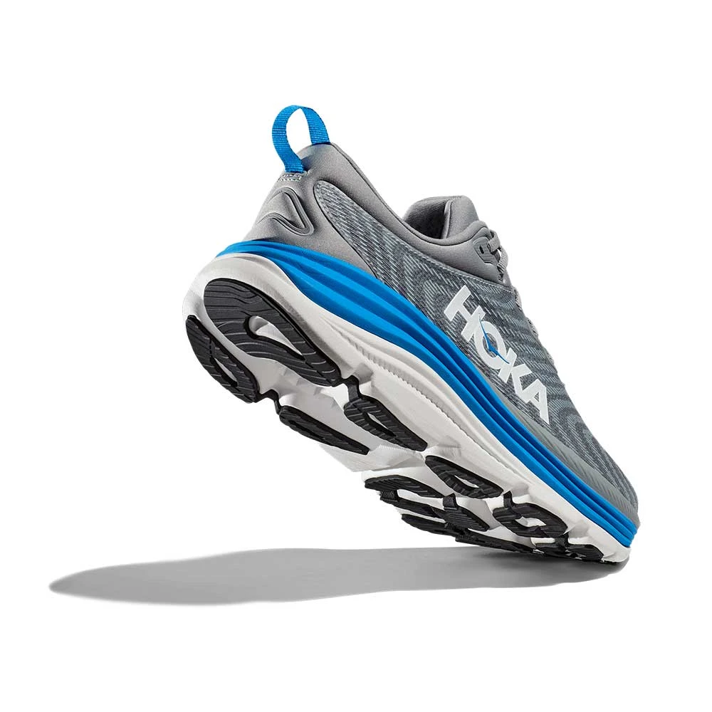 Hoka Men's Gaviota 5 Running Shoe - Limestone/Diva Blue - Wide (2E) - Image 7