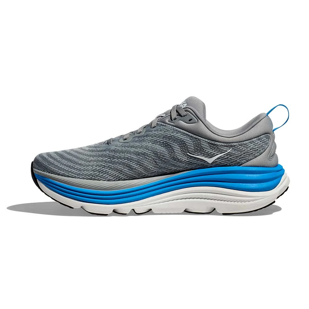 Hoka Men's Gaviota 5 Running Shoe - Limestone/Diva Blue - Wide (2E) - Image 3