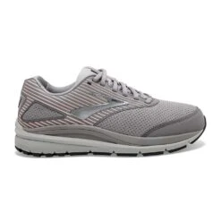 BROOKS Women's Addiction Walker Suede Walking Shoe - Alloy/Oyster/Peach- Regular (B)