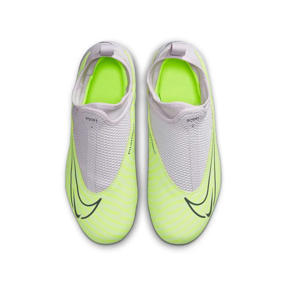 Nike Youth Phantom GX Academy DF FG/MG Soccer Cleats - Barely Volt/Gridiron - Regular (D) - Image 4