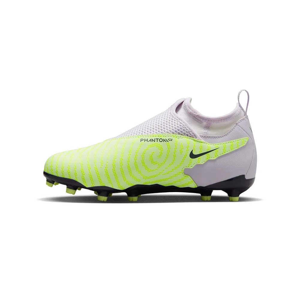 Nike Youth Phantom GX Academy DF FG/MG Soccer Cleats - Barely Volt/Gridiron - Regular (D) - Image 2