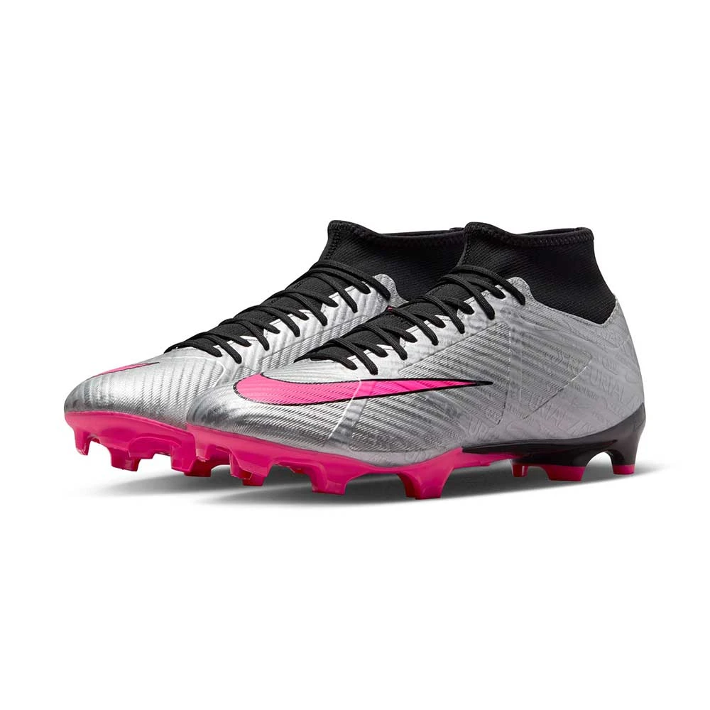 Unisex Nike Zoom Mercurial Superfly 9 Academy XXV MG Soccer Cleats - Metallic Silver/Hyper Pink - Image 3