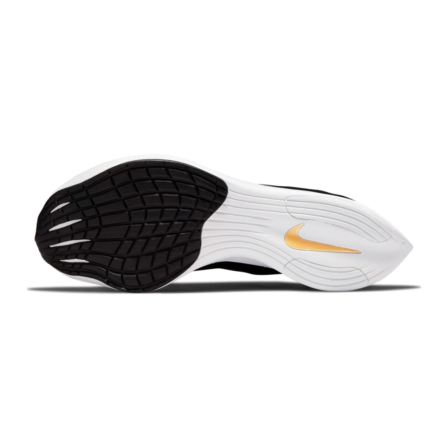 Nike Women's ZoomX Vaporfly Next % 2 Racing Shoe - Black/White/Metallic Gold Coin - Regular (B) - Image 3
