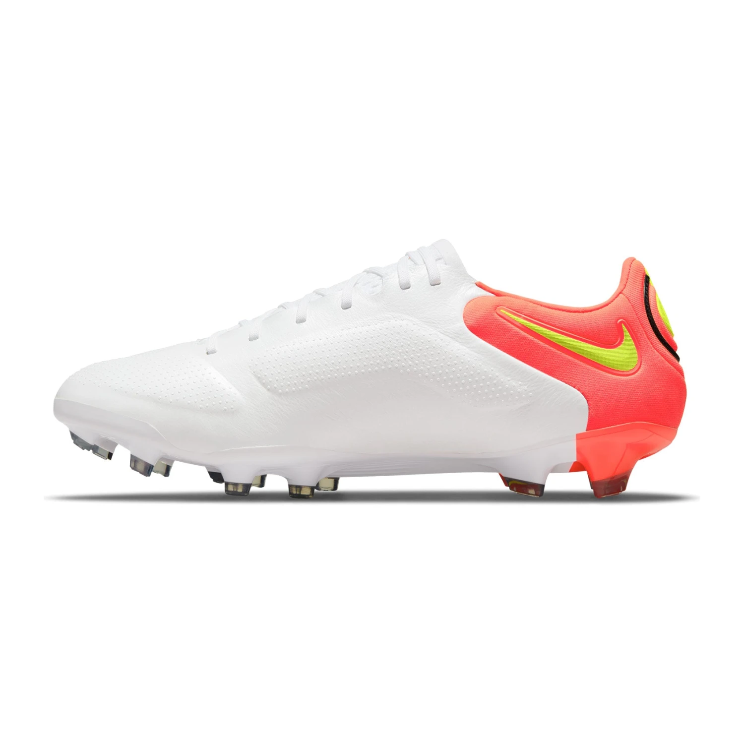 Nike Unisex Tiempo Legend 9 Elite FG Soccer Shoe - White/Volt/Bright Crimson - Regular (D) - Image 2