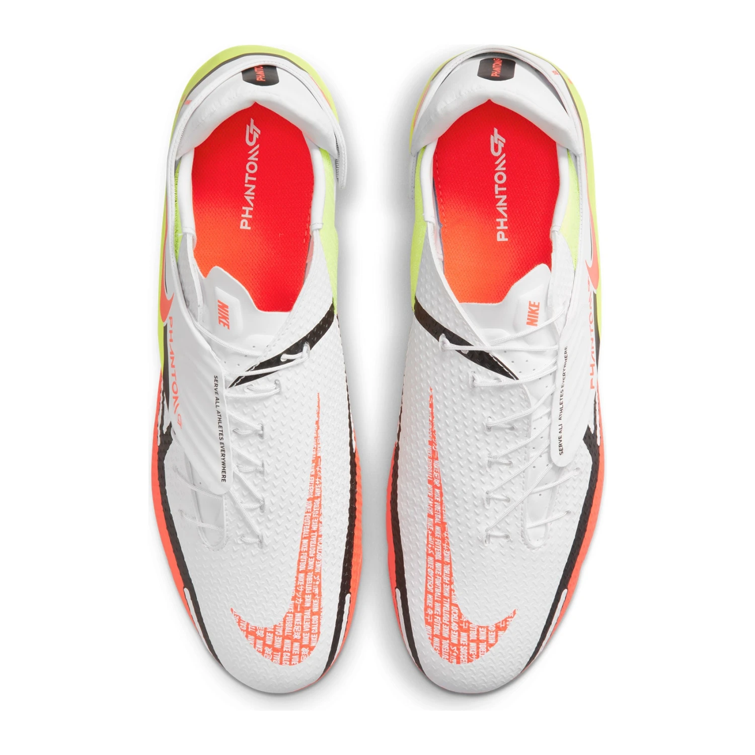 Nike Unisex Phantom GT2 Academy Flyease FG/MG Soccer Shoe - White/Bright Crimson/Volt - Image 5